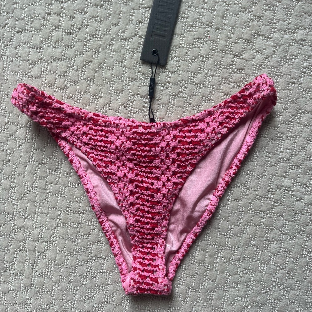 Triangl Maia-Alina Pink Crochet Scoop Bikini Set - Picture 6 of 10
